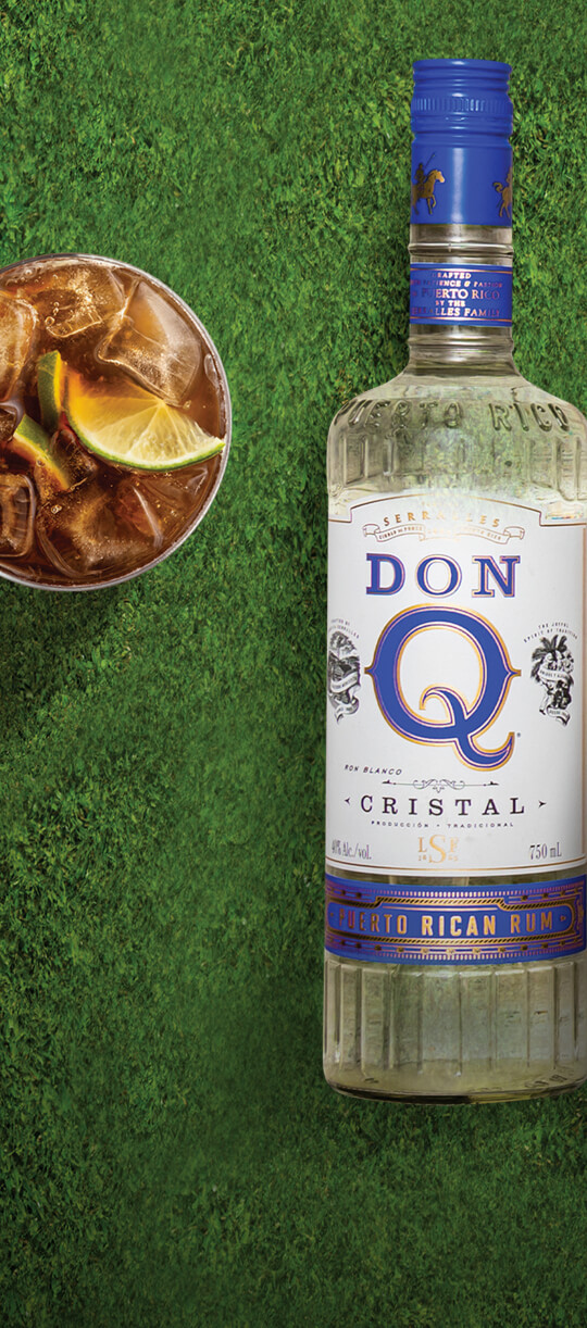 Don Q Cristal Rum Bottle